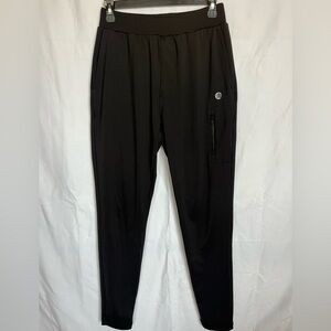 Men's Black Joggers with Zipper Pocket